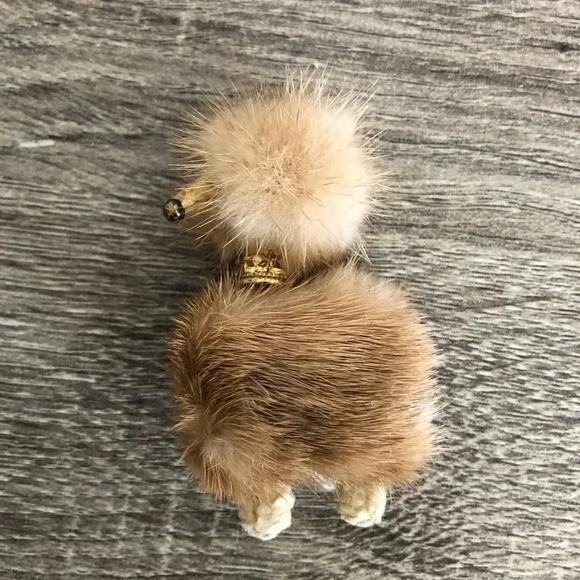 Vtg Handcrafted  Fur Poodle Brooch - Picture 2 of 8